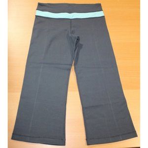 Womens Lululemon Cropped Capri  Leggings Sz: 4 Gray Athletic Activewear Yoga Run